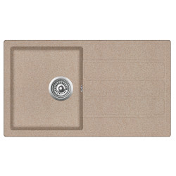 Evido EVIDO Easy 45S gránit mosogató, 760 x 440 mm, avena 105981 Gránit mosogatótálca