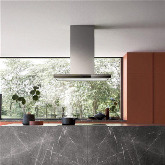 FALMEC Falmec LUMINA NRS 120 cm fali páraelszívó, inox/üveg 2344881 Kürtős páraelszívó