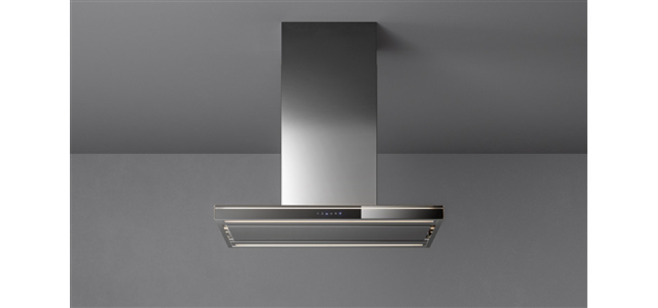 FALMEC Falmec LUMINA NRS 90 cm sziget páraelszívó, inox/fekete üveg 2348124 Sziget páraelszívó