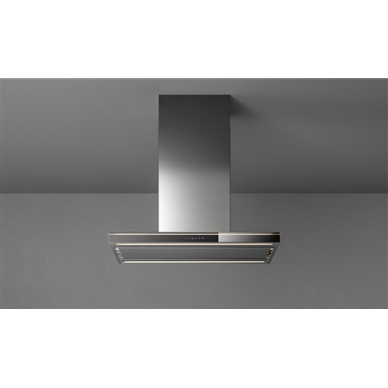FALMEC Falmec LUMINA NRS 90 cm fali páraelszívó, inox/fekete üveg 2348162 Kürtős páraelszívó