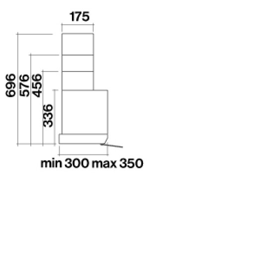 FALMEC MOVE beépíthető páraelszívó, 120 cm, fehér 2353333 Aláépíthető páraelszívó