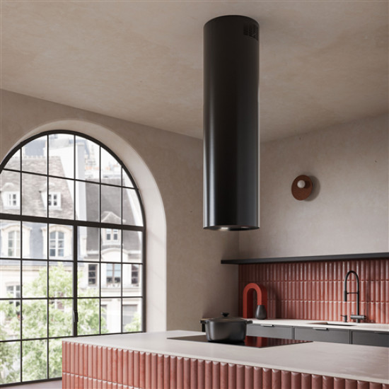 FALMEC POLAR, fali páraelszívó, 35 cm, fekete, kifutó 2354620 Kürtős páraelszívó