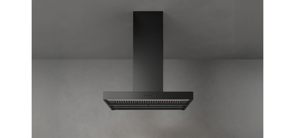 FALMEC PLANE NO-DROP sziget páraelszívó, 90 cm, fekete 2362540 Kürtős páraelszívó