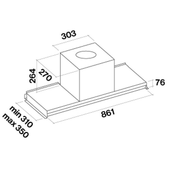 FALMEC Falmec VIRGOLA EVOLUTION 90 cm beépíthető páraelszívó 2363585 Aláépíthető páraelszívó