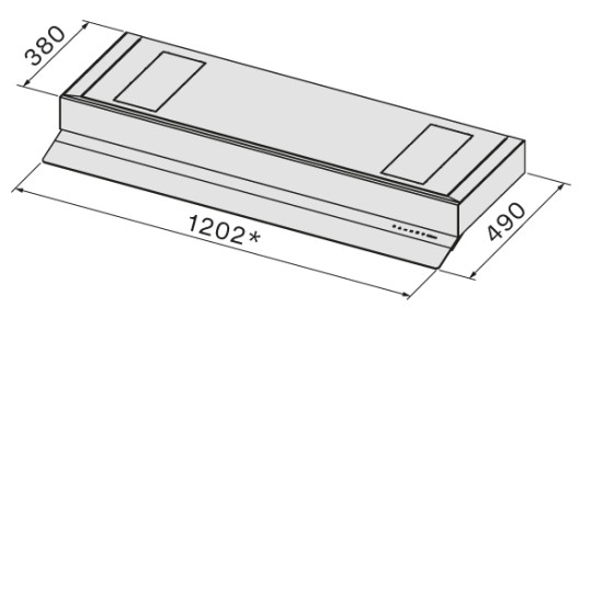 FALMEC Falmec SHELF 120 cm páraelszívó 2365305 Aláépíthető páraelszívó