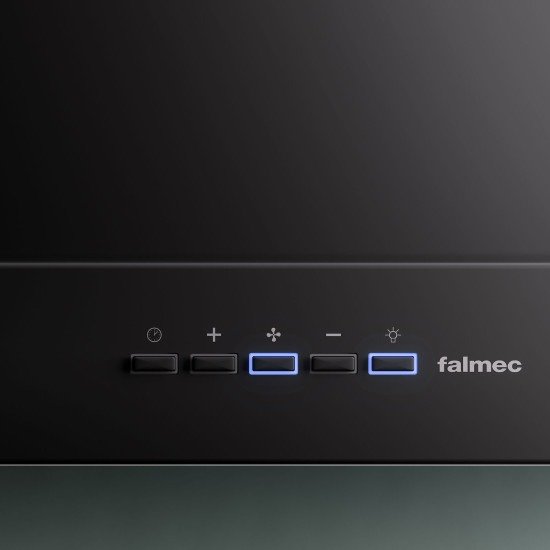 FALMEC Falmec MERCURIO EVO 90 cm fali páraelszívó, fekete 2365701 Kürtős páraelszívó