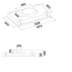 FALMEC STELLA PLUS mennyezeti páraelszívó 2368559 Mennyezetbe építhető páraelszívó