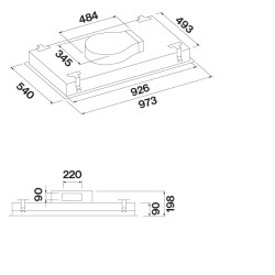 FALMEC STELLA PLUS mennyezeti páraelszívó 2368573 Mennyezetbe építhető páraelszívó