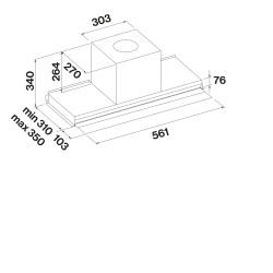 FALMEC VIRGOLA TOUCH COMFORT beépíthető páraelszívó 2370767 Kürtős páraelszívó