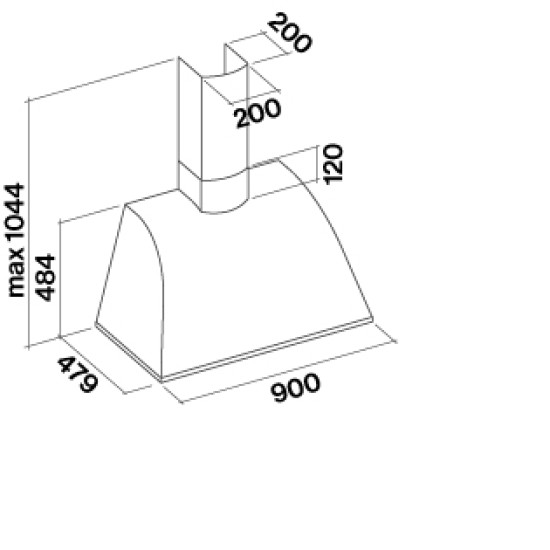 FALMEC Falmec GINEVRA BOSTON 90 cm rusztikus fali páraelszívó 2409948 Kürtős páraelszívó