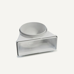 FALMEC Falmec átalakító könyök idom 90°, D=125mm / 150x70 mm 2707969 Borospohár tartó mosogatógéphez