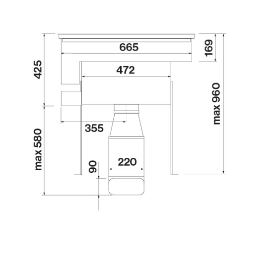 FALMEC Falmec BRERA 75 cm indukciós főzőlap beépített elszívóval 2901114 Pultba építhető páraelszívó