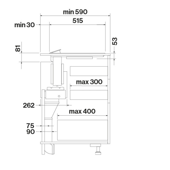 FALMEC Falmec BRERA 89 cm indukciós főzőlap beépített elszívóval 2901121 Pultba építhető páraelszívó