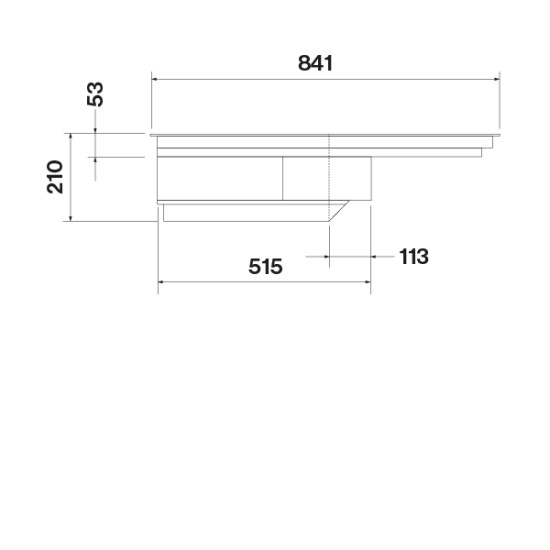 FALMEC Falmec ZERO EASY 84 cm indukciós főzőlap beépített elszívóval (keringetés) 2901145 Pultba építhető páraelszívó