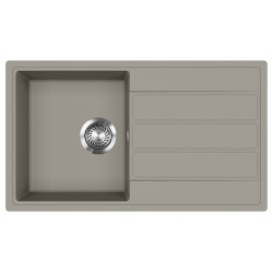 Evido EVIDO Easy 45S gránit mosogató, 760 x 440 mm, platina 442068 Gránit mosogatótálca