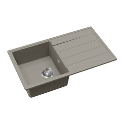 Evido EVIDO Easy 45S gránit mosogató, 760 x 440 mm, platina 442068 Gránit mosogatótálca
