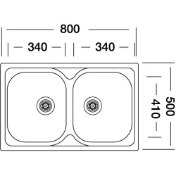 Evido EVIDO Typon 8 Compact rozsdamentes mosogató 442163 Rozsdamentes acél mosogatótálca