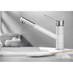 Blanco KANO csaptelep, törtfehér/króm, SILGRANIT-Look, HD 526951 Gránit csaptelep