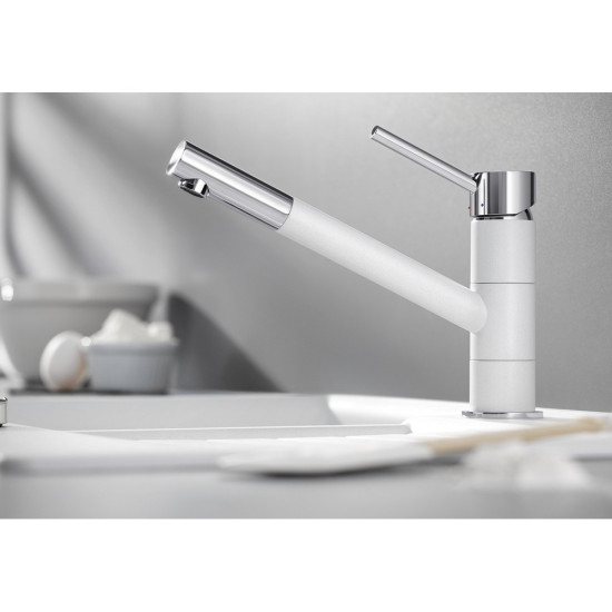 Blanco KANO csaptelep, törtfehér/króm, SILGRANIT-Look, HD 526951 Gránit csaptelep