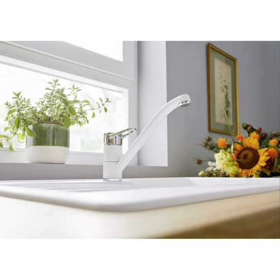 Blanco WEGA II csaptelep, törtfehér/króm, SILGRANIT-Look, HD 526980 Gránit csaptelep