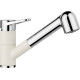Blanco WEGA-S II kihúzható fejes csaptelep, törtfehér/króm, SILGRANIT-Look, HD 526982 Gránit csaptelep