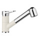 Blanco WEGA-S II kihúzható fejes csaptelep, törtfehér/króm, SILGRANIT-Look, HD 526982 Gránit csaptelep