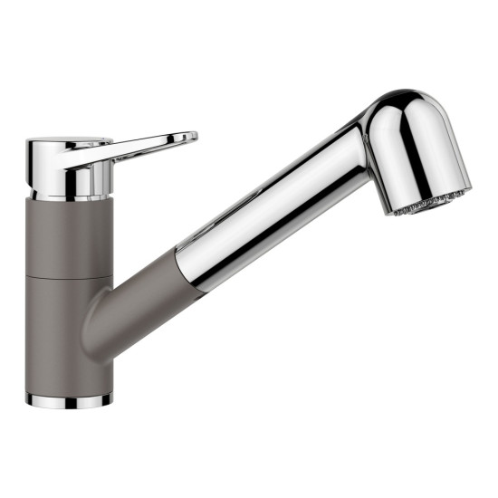 Blanco WEGA-S II kihúzható fejes csaptelep, vulkánszürke/króm, SILGRANIT-Look, HD 526983 Gránit csaptelep