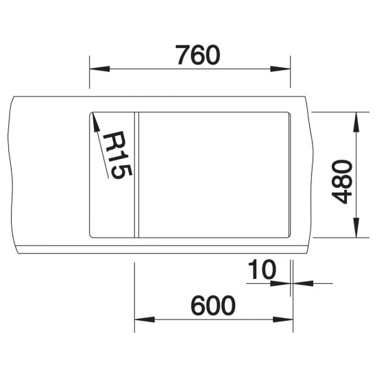 Blanco METRA 6 S Compact SILGRANIT mosogató, törtfehér, lefolyó-távműködtetővel 527114 Gránit mosogatótálca