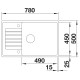 Blanco ZIA XL 6 S Compact SILGRANIT mosogató, törtfehér, lefolyó-távműködtetővel 527213 Gránit mosogatótálca