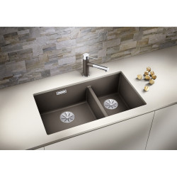 Blanco SUBLINE 430/270-U SILGRANIT mosogató, balos, vulkánszürke 527350 Gránit mosogatótálca