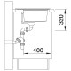 Blanco ZENAR 45 S SILGRANIT mosogató, jobbos, vulkánszürke, lefolyó-távműködtetővel 527361 Gránit mosogatótálca