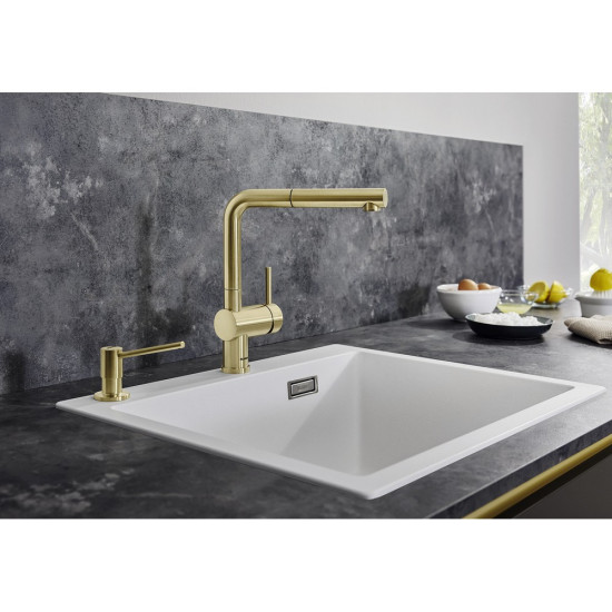 Blanco LINUS-S kihúzható fejes csaptelep, satin dark steel, HD 527733 Rozsdamentes acél csaptelep