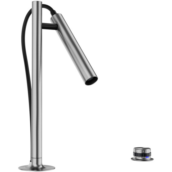 Blanco LUNEOO-S, kihúzható fejes csaptelep, tömör szálcsiszolt rozsdamentes acél, HD 527972 Gránit csaptelep