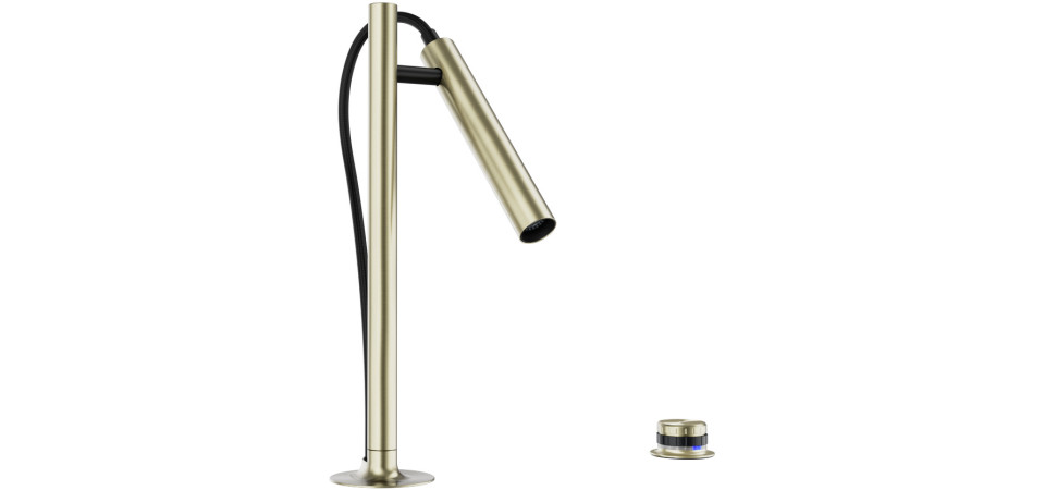 Blanco LUNEOO-S, kihúzható fejes csaptelep, satin gold, HD 527974 Gránit csaptelep