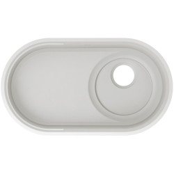 Blanco OOVALON 700-U cloud white mosogató, VELGRANIT, lefolyó nélk. 527990 Gránit mosogatótálca