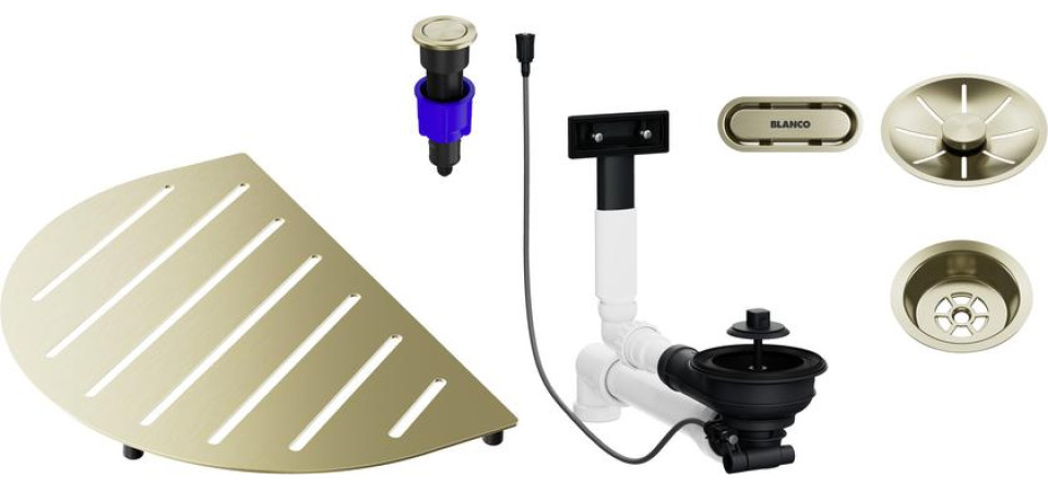 Blanco OOVALON lefolyó szett satin gold 527995 Blanco tartozékok és kiegészítők