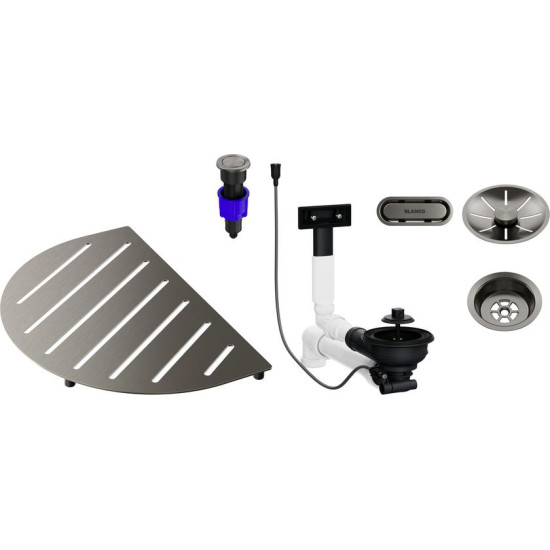 Blanco OOVALON lefolyó szett satin platinum 527997 Blanco tartozékok és kiegészítők