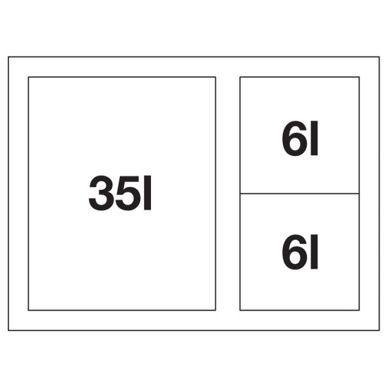 Blanco SELECT II Big 60/3 hulladéktároló rendszer 528148 Beépíthető hulladéktároló