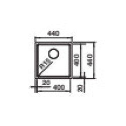 Blanco QUATO 400-U rozsdamentes mosogató 528229 Rozsdamentes acél mosogatótálca