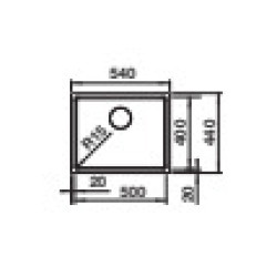 Blanco QUATO 500-U rozsdamentes mosogató 528230 Rozsdamentes acél mosogatótálca