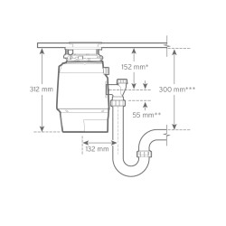 InSinkErator Insinkerator Premium 700 konyhamalac 80374T-ISE Beépíthető konyhamalac