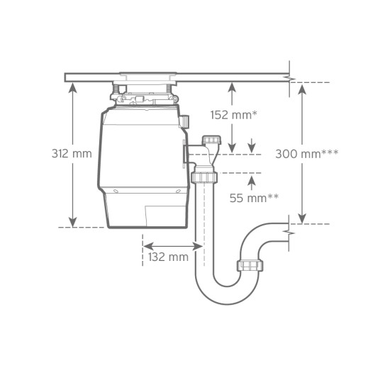 InSinkErator Insinkerator Premium 700 konyhamalac 80374T-ISE Beépíthető konyhamalac