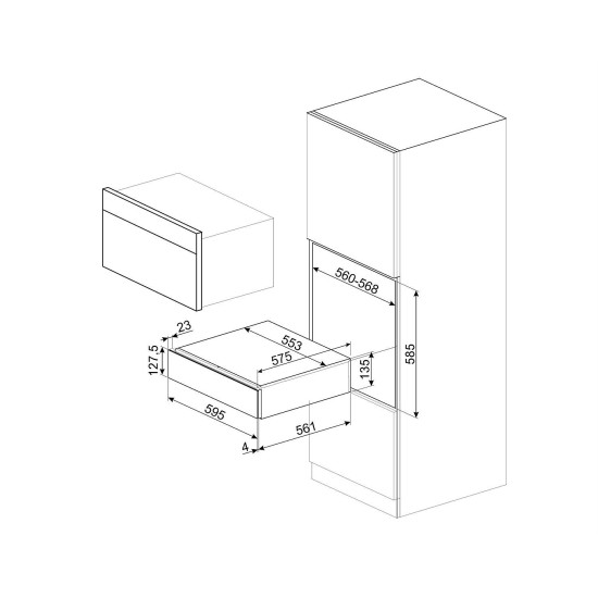Smeg SMEG SOUS VIDE FIÓK CPV115B3 Beépíthető automata kávéfőző