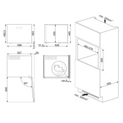 Smeg SMEG Linea CVI120 beépíthető borhűtő CVI120GE Egyajtós hűtőszekrény