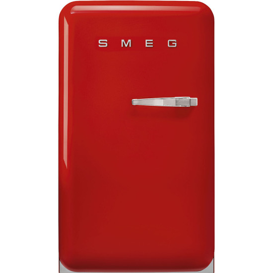 Smeg SMEG HAPPY BAR, retro, 54,5x98 cm, bal oldali pántok, piros FAB10HLRD6 Egyajtós hűtőszekrény