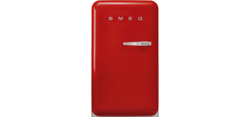 Smeg SMEG HAPPY BAR, retro, 54,5x98 cm, bal oldali pántok, piros FAB10HLRD6 Egyajtós hűtőszekrény