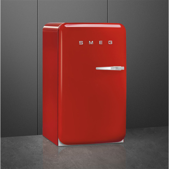 Smeg SMEG HAPPY BAR, retro, 54,5x98 cm, bal oldali pántok, piros FAB10HLRD6 Egyajtós hűtőszekrény