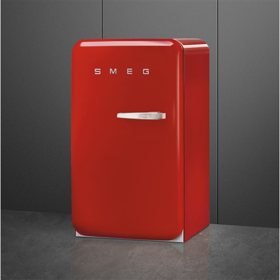 Smeg SMEG HAPPY BAR, retro, 54,5x98 cm, bal oldali pántok, piros FAB10HLRD6 Egyajtós hűtőszekrény