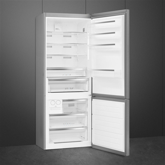 Smeg SMEG SZABADONÁLLÓ HŰTŐ ÉS FAGYASZTÓ, 70,5x202 cm, inox FC48XNE Egyajtós hűtőszekrény