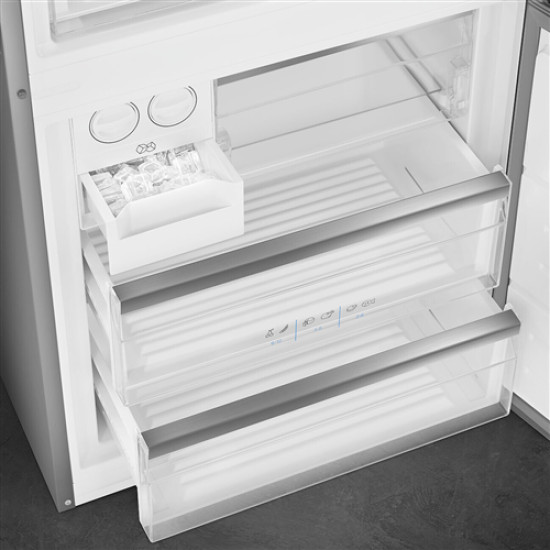Smeg SMEG SZABADONÁLLÓ HŰTŐ ÉS FAGYASZTÓ, 70,5x202 cm, inox FC48XNE Egyajtós hűtőszekrény